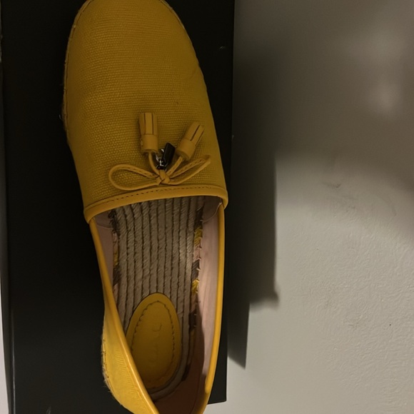 Women’s Coach Espadrille yellow size 10 used worn once with light scratches. - Picture 2 of 3